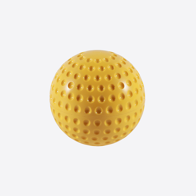 卸売異なる硬度 9 インチ黄色ディンプルピッチングマシン野球ボール 